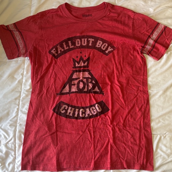 FALL OUT BOY Chicago Manhead TShirt, Excellent Condition! Measurements in Photos - Picture 1 of 9